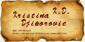Kristina Điporović vizit kartica